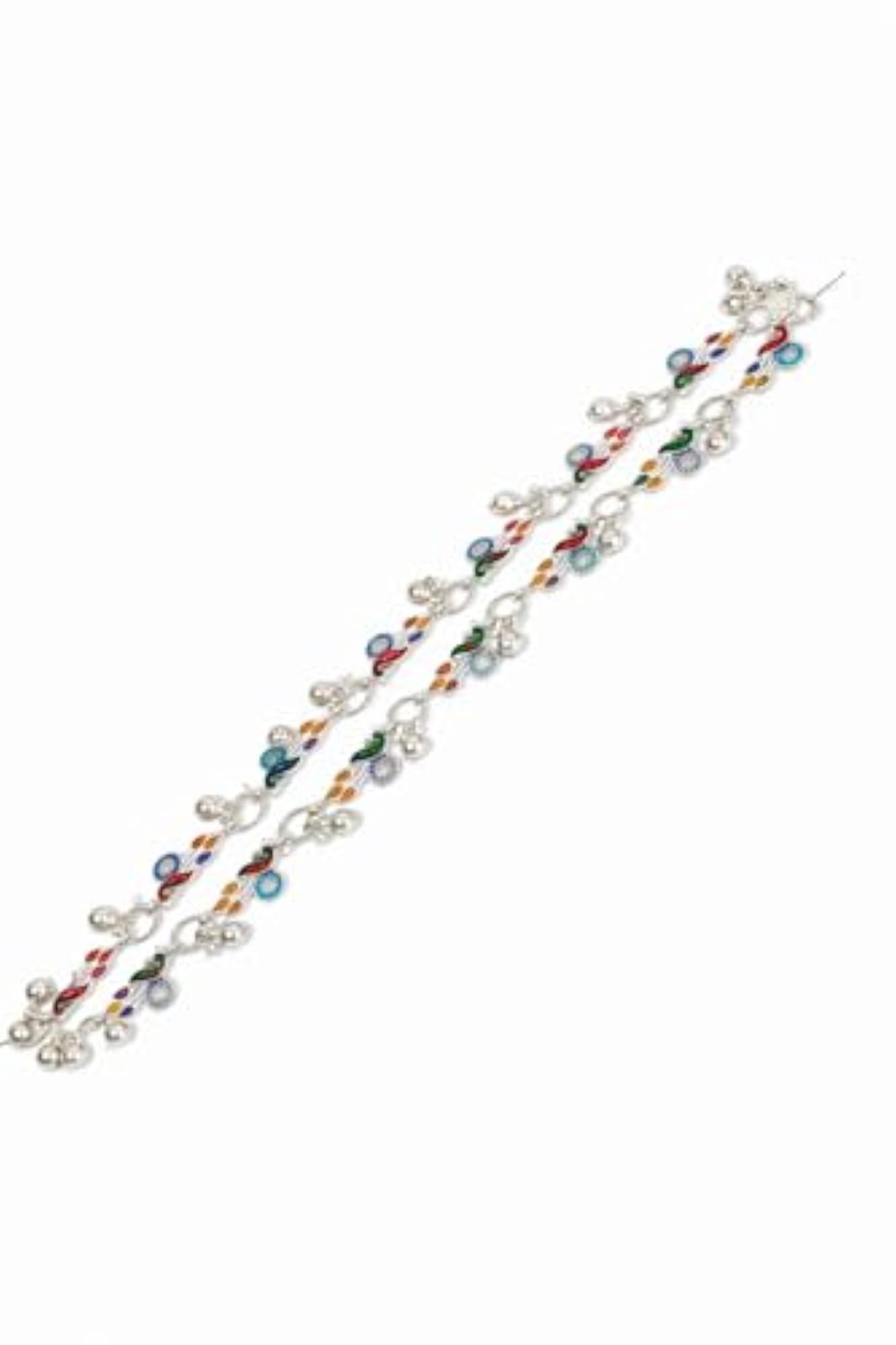 Women's Designer Silver Plated Payal Anklet, Traditional Ethnic Style
