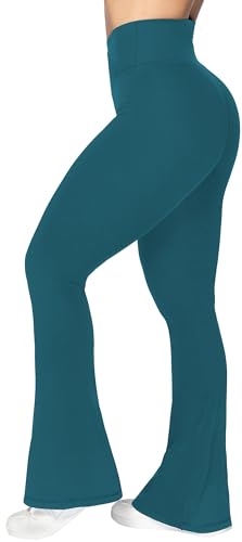 Image of Sunzel Flare Leggings, Crossover Yoga Pants with Tummy Control, High-Waisted and Wide Leg