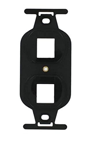Insertar QuickPort dúplex Leviton 41087-2EP de 2 puertos negro para pared 2