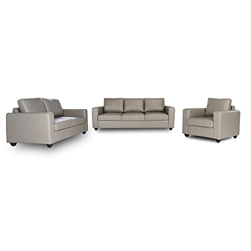 Image of Wakefit Sofa Set | 3 Year Warranty | Sofa 6 Seater, 6 Seater Sofa for Living Room, Wooden Sofa Set, Sofa Set 3+2+1 Seater - Napper(Jindal : Cappuccino)