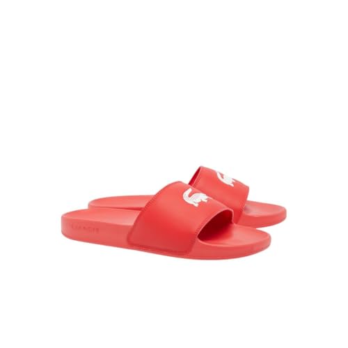 Lacoste Men's Serve Slide 0.0, Khaki & White Croc, 9