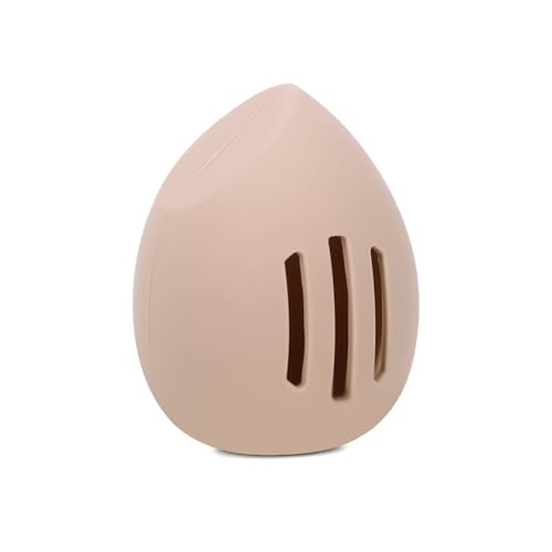 Silicone Makeup Sponge Holder, Breathable Makeup Sponge Case for Business, Travel or Daily, Fit All Sponges (Khaki)