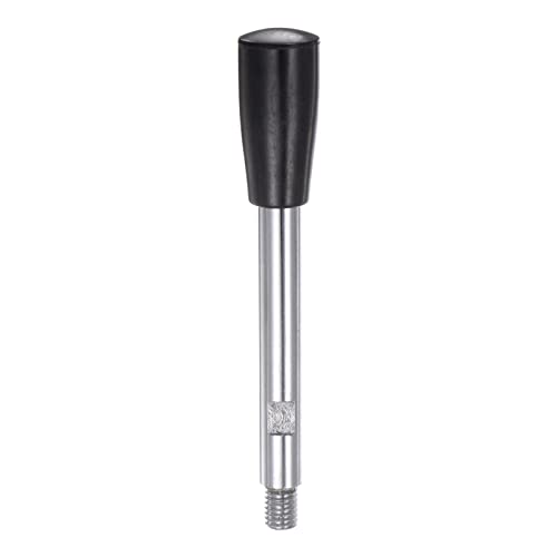 Image of HARFINGTON Clamping Handles M8 Thread 116mm (4.6 inch) Length Chrome Plated Revolving Crank Handle Grip Handwheel Screw Stem for Lathe Machine