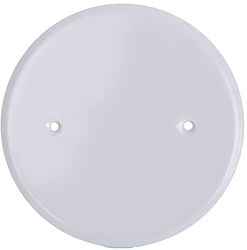(Pack Of 10) Mulberry Metal 40431, 5 Inch White Metal Ceiling Blank-Up Cover, Used To Cover 3-1/2 Inch Round/Octagon Box Openings In Ceilings Or Walls, Holes Are Spaced 2.75 Inches, Made In Usa #TOP2