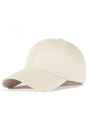 [NCFBAG] キャップ メンズ レディース 大きいサイズ 特大54-64cm 調整可能 深め UVカット 紫外線対策 野球帽 無地 綿100% 防菌防臭 1枚組 2枚組 (JP, アルファベット, M, ベージュ)の商品画像（Amazon）