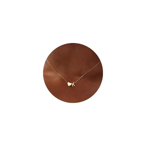 Turandoss Gold Heart Pendant Necklace for Women Teens Girls 18K Gold Plated Letter A-Z Small Initial Necklaces Birthday Gift