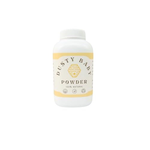 Dusty Baby Powder - All Natural Organic Baby Powder - Expertly Crafted with Arrowroot, Tapioca Powder for Gentle Absorption - Aloe, Zinc Oxide Powder, Tea Tree & Shea Oil for Soothing Irritated Skin.