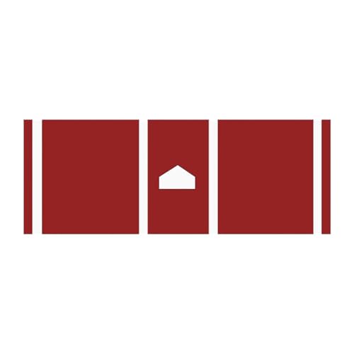 rockible Baseball Softball Hitting Batting Mat for Batting Stance Practice Softball Turf Training Mat for Friends Beginner Family, red