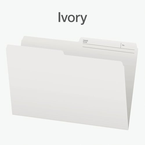 Pendaflex File Folders - Ivory/White Colour File Organizers, 1/2 Cut Tab, Legal Size, Durable Paper Stock, 100/Box, Ideal for Office, Home, and School Organization image 4