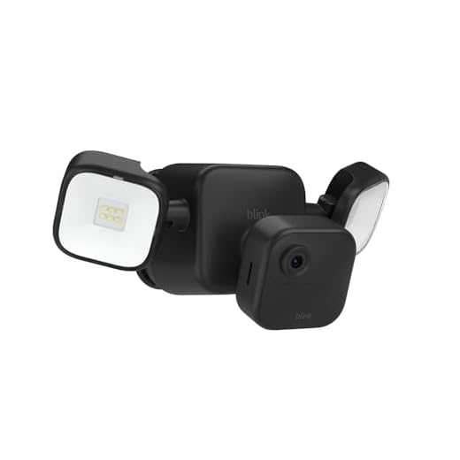 Caméra extérieure avec projecteur Blink (nouvelle génération) | Caméra de surveillance connectée sans fil, LED de 700 lumens | Module de synchronisation de base inclus