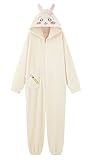 Satdflie Adult Onesie Pajamas for Women Girls Cartoon One-Piece Halloween Costume Cosplay Homewear Sleepwear Hooded Jumpsuit, Yellow, M