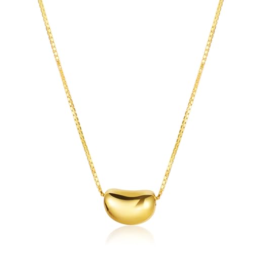 Gold Plated Necklace, Gold Necklace for Women, Dainty Necklace with Simple Pendant