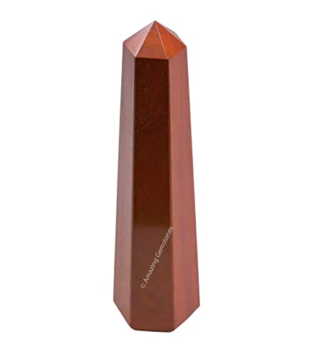Image of Amazing Gemstone Red Jasper Crystal Towers - Natural Healing Crystal Point Obelisk for Reiki Healing and Crystal Grid (3 inch to 4 inch INCH)