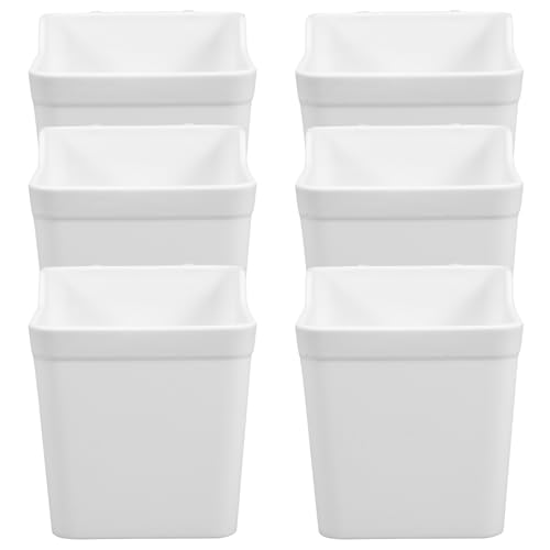 HONMEET 6 Pièces Caissons de Rangement Blancs pour Panneaux Perforés Organiseur de Boîte Abs pour Atelier Garage Bureau et Cuisine Accessoires Polyvalents pour Support à Outils