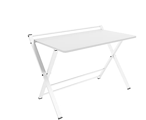 InnoFur Meleti Large Folding Laptop, Computer, Study, Reading, Utility Table for Home Without Shelf (White) - Image 4