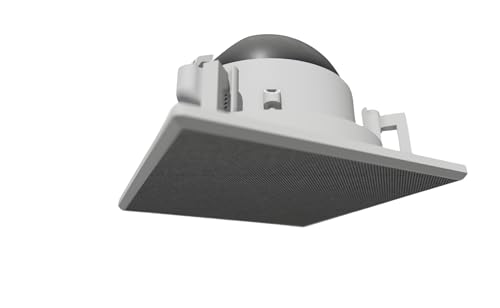 Splin Suporte Stand De Teto de Embutir para Amazon Alexa Speaker para Echo 4 Premium | Linha Pro | acabamento em Metal | Modelo QUADRADO (branco)