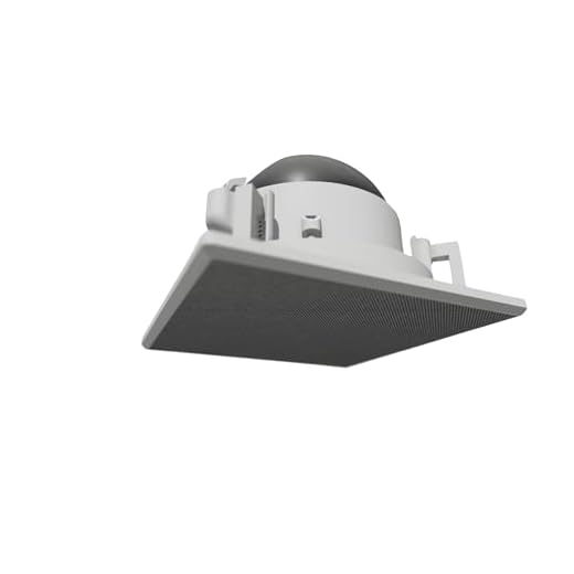 Splin Suporte Stand De Teto de Embutir para Amazon Alexa Speaker para Echo 4 Premium | Linha Pro | acabamento em Metal | Modelo QUADRADO (branco)