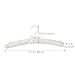 Homoyoyo 2pcs Heavy Duty Satin Padded Clothes Hangers | Non-Slip Wedding Dress Hanger for Bridal Gowns & Delicate Garments | Extra-Wide 17.7 Inch Foam-Cushioned Hangers (White, 2-Pack)