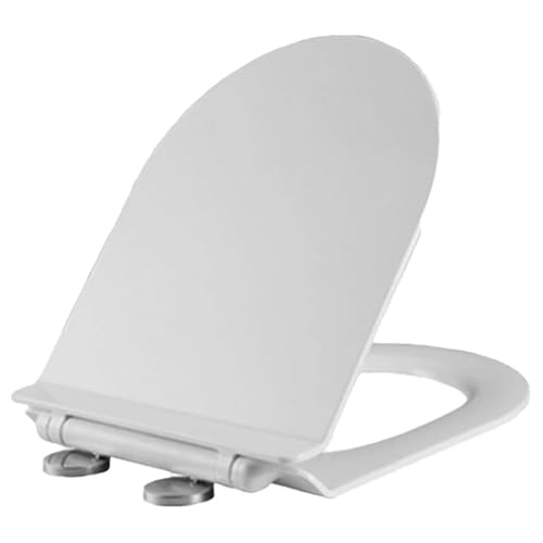 Asiento de inodoro en forma de U, material UF, tapa de inodoro de cierre lento, instalación en la parte superior, tapa de inodoro for baño, cierre suave