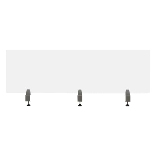 Desk Privacy Panels, Frosted Acrylic Desk Dividers, Clamp-on Desk Partition, Desk Dividers for Students Office Classrooms Library Privacy, 60'' W x 18''H