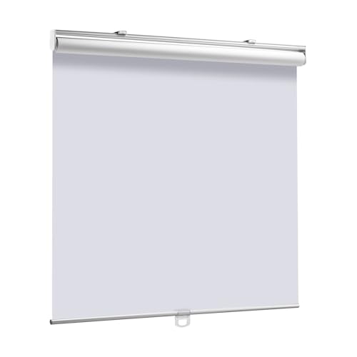 VEVOR Cordless Roller Shades, 34 x 72 in, Pull Down Blackout Blinds for Windows Room Darkening, Thermal Insulated, Easy to Install, Blackout Roller Shades for Bedroom, Bathroom, Home, Office, White