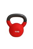 Kettlebell in neoprene 6-24 kg – Pesi in ghisa codificati a colori per allenamento di forza, cardio e a casa – FLG Fitness (10 kg (rosso)