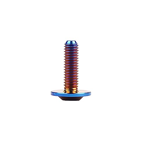 Image of Titanium Torx Head M6 x15 20mm Bolt Screw for Bicycle Motorcycle Car Modification Pack of 6 (Fire Burning Blue, M6x20mm)