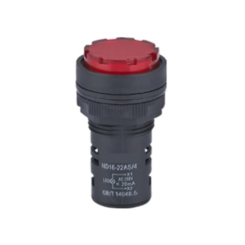 Voyant lumineux ND16 résistant aux pannes de signalisation CA 220 V rouge
