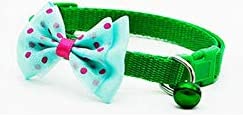 RvPaws Small Dog & Cat 10 mm Cute Bow-tie Nylon Adjustable Collar with Bell for All Breed Small Dog Pet Puppy Cat Kitty Nylon Collar. (Green) (B09P3WWY18) Amazon Price History, Amazon Price Tracker