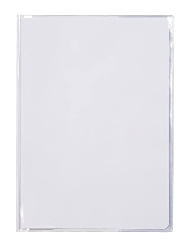Calligraphe 73001C Un Protège-Cahier Cristal Incolore - 17x22 cm - 12/100ème avec Porte-Étiquette - PVC Transparent Lisse