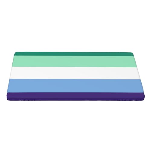 Mlm Pride Flag Premium 4ft Square Elastic Edged Table Cover Easy-Care Oil-Repellent