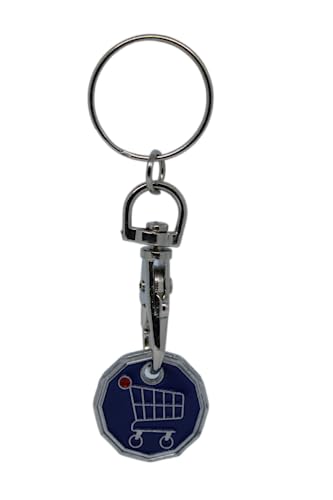 12pk Shopping Trolley Token Key Ring, 12pk Funky Trolley - Image 2