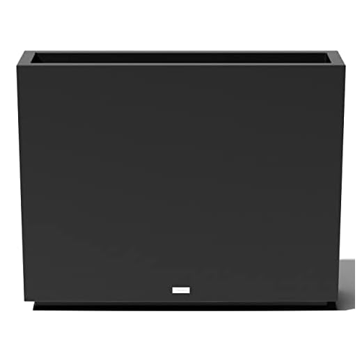 Veradek Block Series Span Plastic Planter - Tall Rectangular Planter for Indoor or Outdoor Patio/Porch | Durable All-Weather with Removable Insert Bucket | Modern Design for Plants, Flowers, Garden