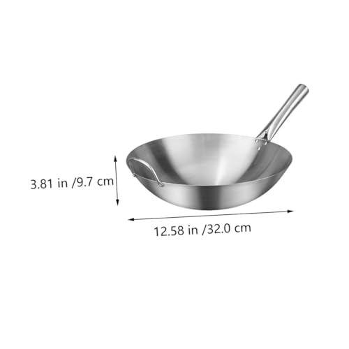 Wok acero inoxidable fondo redondo 12 pulgadas miniatura 4