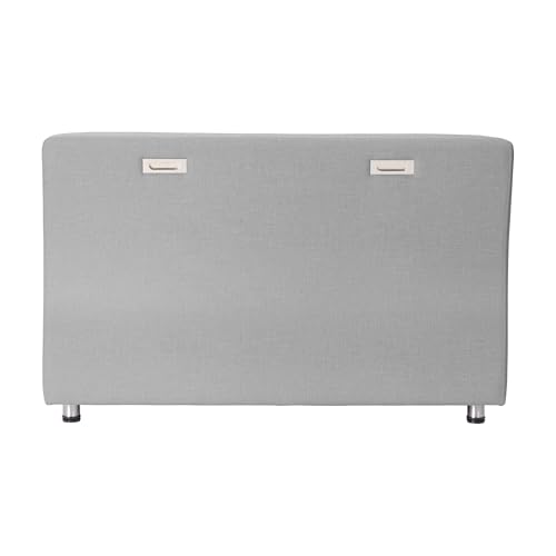 Image of Factory Direct Partners FDP Pro Series Upholstered Armless Mobile Sofa with Locking Casters for Portability Commercial Seating for Hotel Lobby, Office, Restaurant, Waiting Room, Home - Slate Gray