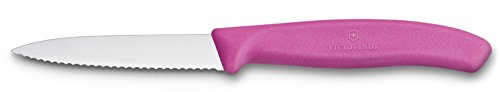 Victorinox Swiss Classic, tomato and vegetable knife set, 2-piece, extra sharp blade, plastic handle, stainless steel, Swiss made, pink
