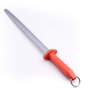 Affilatoio Acciaino Ovale cm 30 Manico Rosso Grana Standart