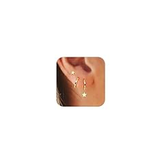 Gold Hoop Earrings:Star