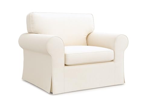 Ektorp Chair Cover Replacement for IKEA Ektorp Armchair Cover, Ektorp Chair Slipcover, Ektorp Cover Only!(Polyester Daily Off White)