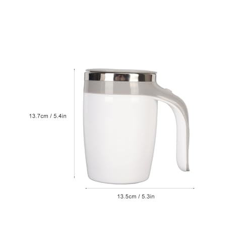 Restokki Automatic Magnetic Stirring Coffee Cup 380ml - Rapid Cooling, Self-Stirring Mug for Mixing Hot Chocolate, Milk, Perfect for Office and Travel