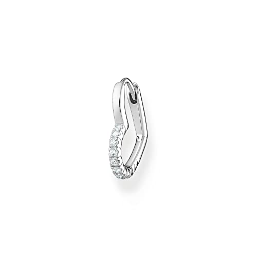 Thomas Sabo Einzel Creole Herz mit weiße Steine 925 Sterling Silber...
