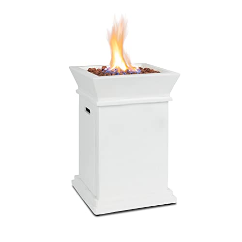 Blumfeldt Gas Feuerstelle, Mobile Feuerschale mit Regenabdeckung, Outdoor...