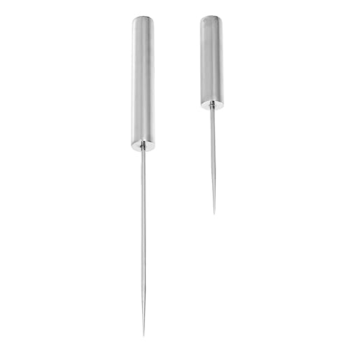 Picahielos de acero inoxidable de 14 y 20 cm en juego de 2 piezas resistentes para barra