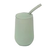ezpz (イージーピージー) ハッピーカップ ストローセット 離乳食 食器 【コップ ストロー ストローカップ】コップ飲み 練習 2歳 3歳 赤ちゃん こぼれない ベビー食器 シリコン製 ギフト (ミント)