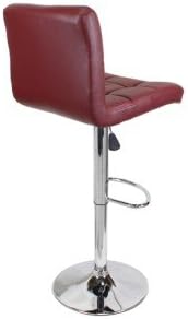 TMS® 2 Synthetic Leather Modern Design Adjustable Swivel Barstools Hydraulic Bar Stool (Merlot)
