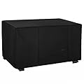 NettyPro Fade Resistant Fire Pit Table Cover Rectangular Waterproof Heavy Duty Outdoor Patio Firepit Cover for Gas Propane Fire Pit Table Rectangle, 58 x 30 x 24 Inch, Black