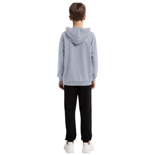 Image of amropi Boy's Tracksuit Pullover Hoodie Jogging Pants Set 2 Pieces Sweatsuit for 2-17 Years