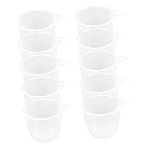 VICASKY 10pcs Clear Small Measuring Cups for Rice Cooker Accessories Plastic Ingredient Cups with Read Markings for Grains and Liquids Versatile Kitchen Steamer Pot Tools