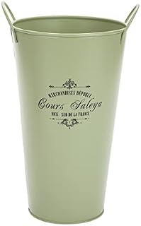 PMS VFM - Vintage Green Flower Bucket With Handles