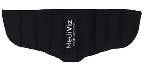 Warm Cold Neck Shoulder Wrap by MediViz, Heat Wrap, Microwave Heating Pad Moist Heat Therapy Pack for Neck Pain, Back Pain, Stiffness Relief, Neck Tension, and Anxiety Relief. Reusable, Microwavable